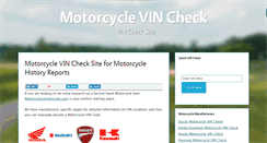 Desktop Screenshot of motorcyclevinchecksite.com