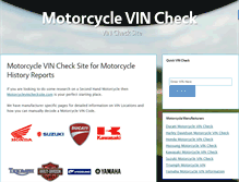 Tablet Screenshot of motorcyclevinchecksite.com